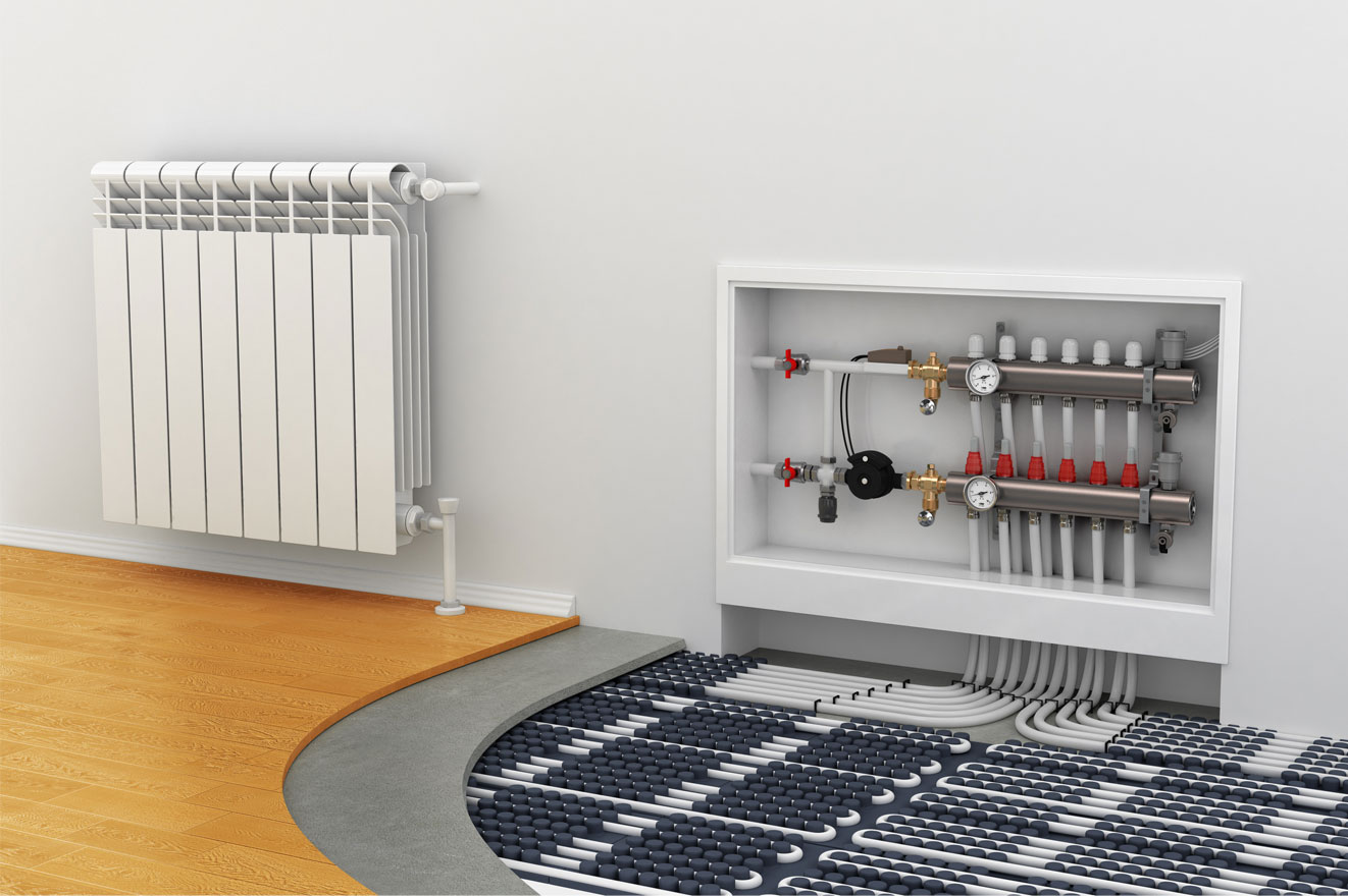 Effect drawing of air source heat pump heating terminal